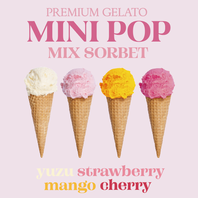 MINI POP GELATO Mix Sorbet 8ea